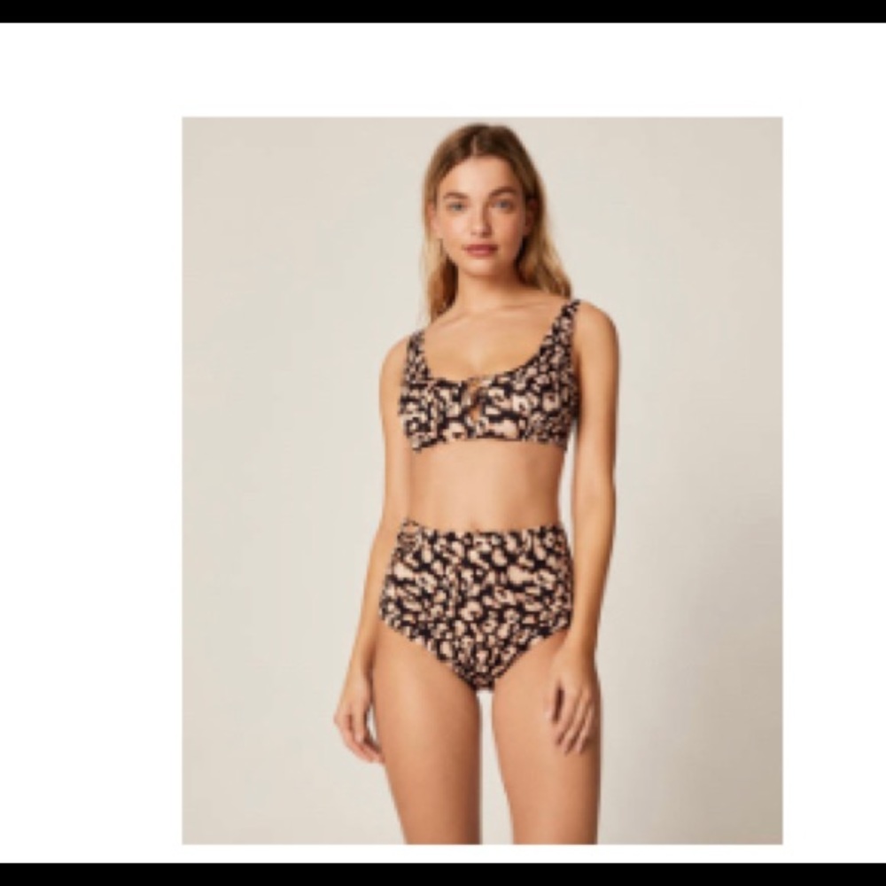 Leopard print high waist bikini